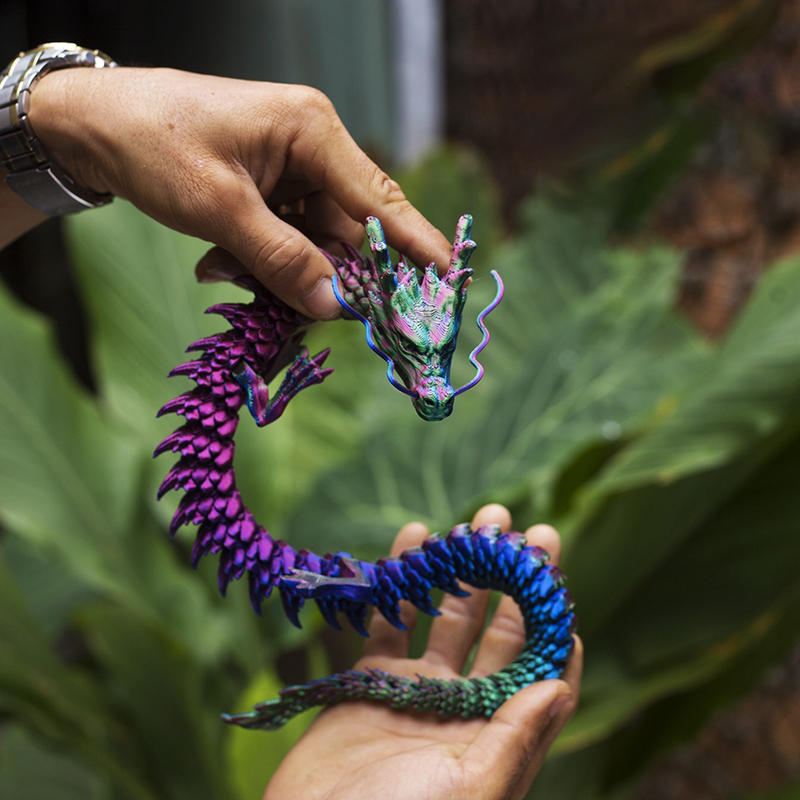 3D Printing Gif - 3d Afdrukken Dragon Model Ambachten Kleur