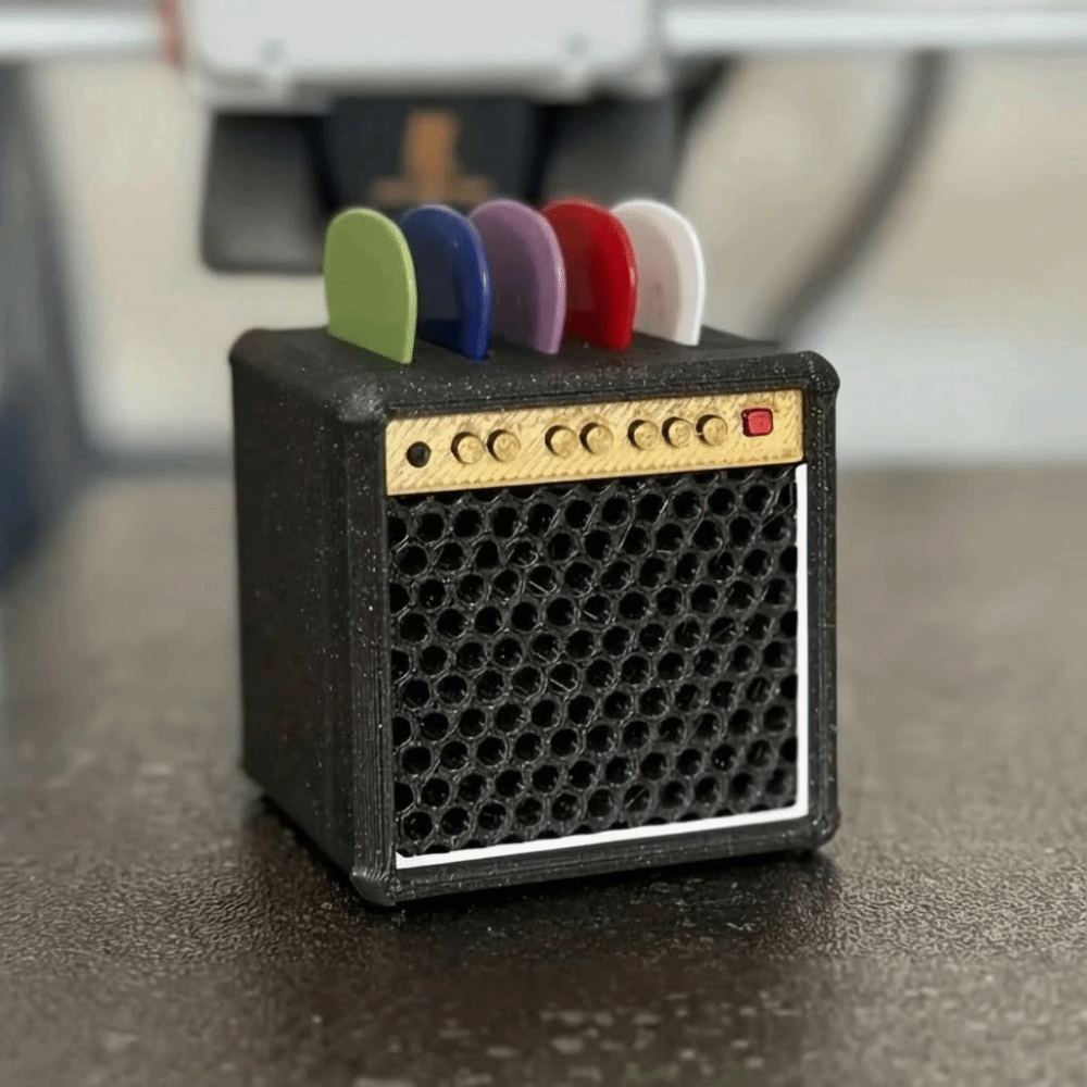 3D Printing Guitar - Retro Gitaarplectrumhouder 3D-printen Luidspreker Gitaarontwerp Gitaarplectrum