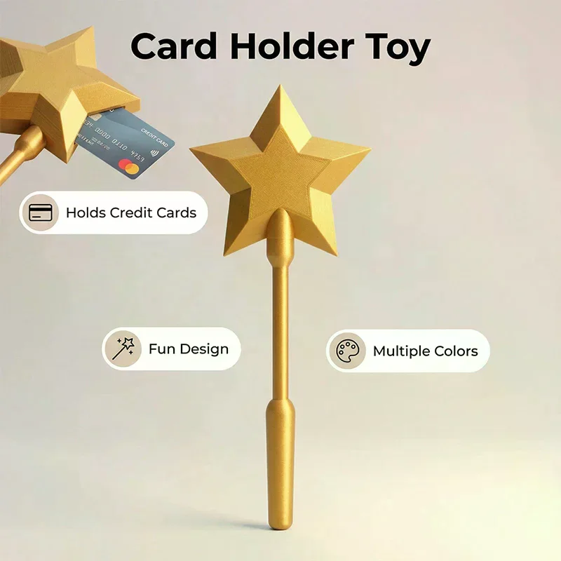 3D Printing Card - 3D-geprinte betaalpen, Star Magic contactloze creditcardhouder,