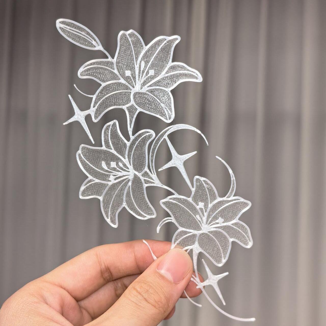3D Printing Journal - Koreaanse imitatie organza lelie geborduurde bladwijzer
