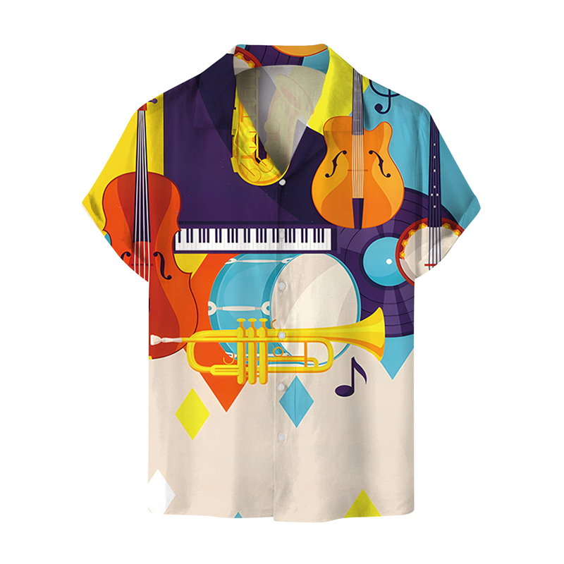 Shirts Voor Mannen Muziek Gita - 3D Printing Guitar recensie en prijs