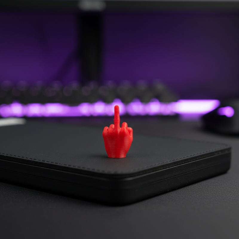 3D-geprint middelvinger handge - 3D Printing Gif recensie en prijs