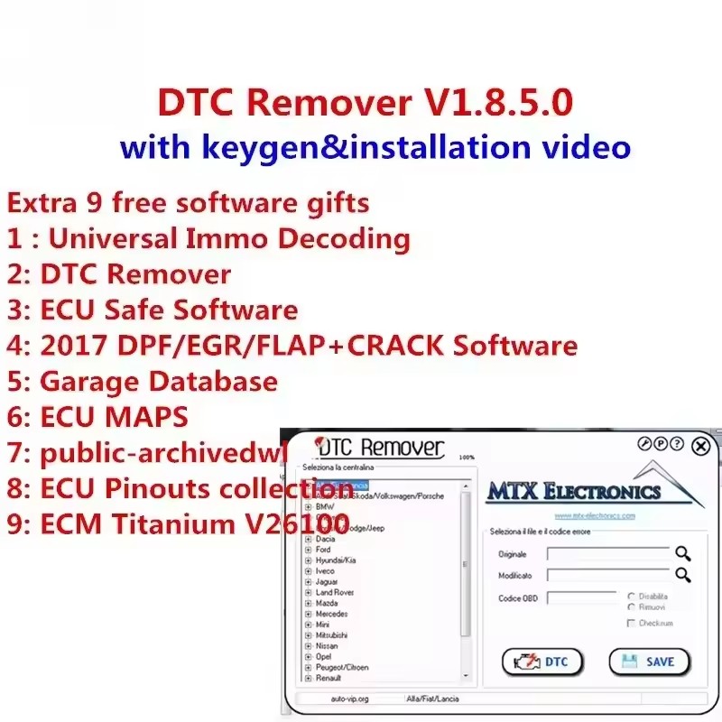 MTX DTC Remover 1.8.5.0 ECU-fo - 3D Printing Software recensie en prijs