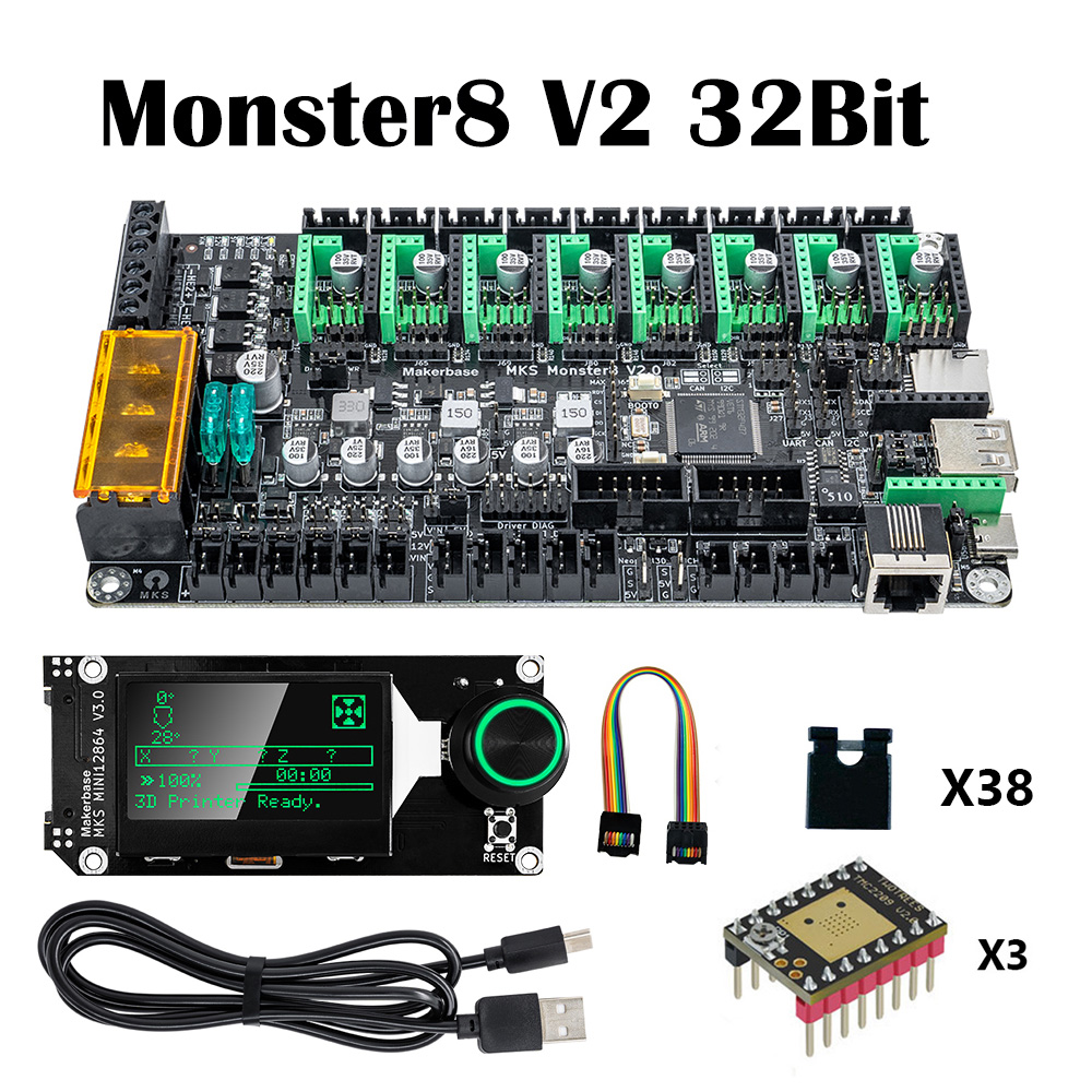 Makerbase Mks Monster8 V2 32bi - Motherboard 3D Printer recensie en prijs