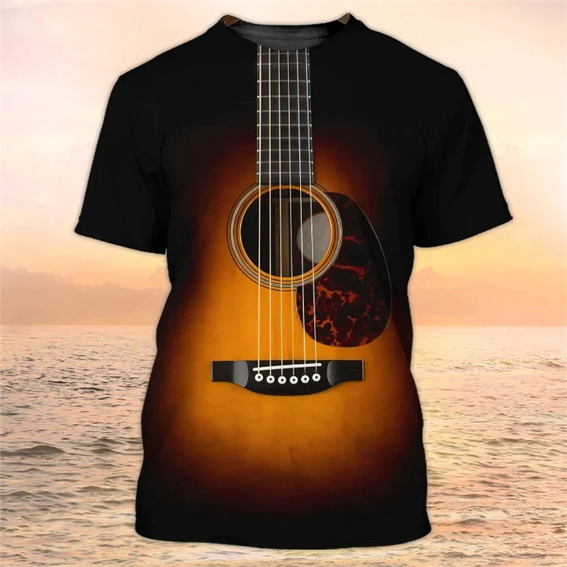 3D Gitaar Print T-shirt Voor M - 3D Printing Guitar recensie en prijs