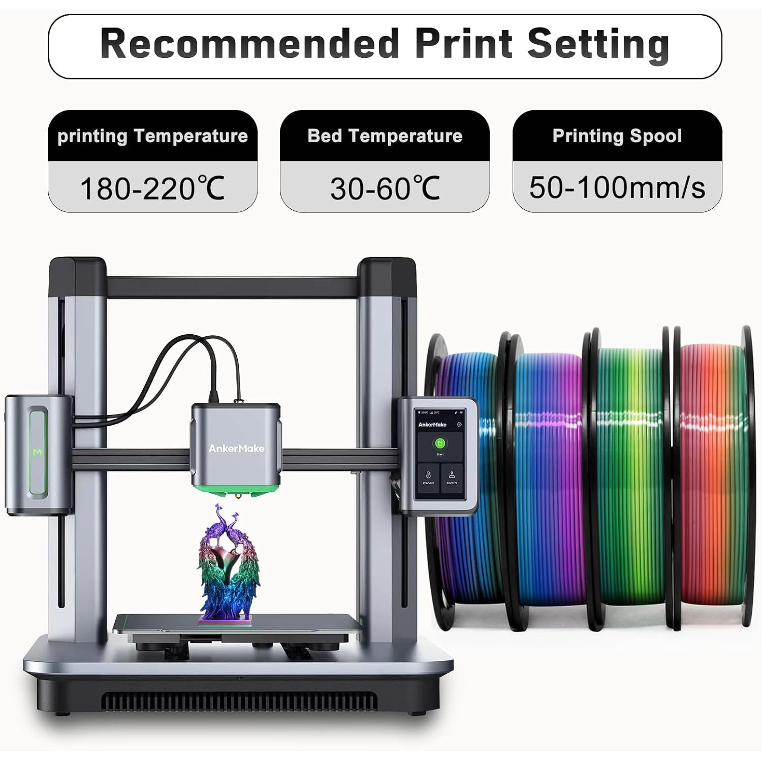 Regenboog Multicolor Zijdeacht - 3D Printing Fdm recensie en prijs