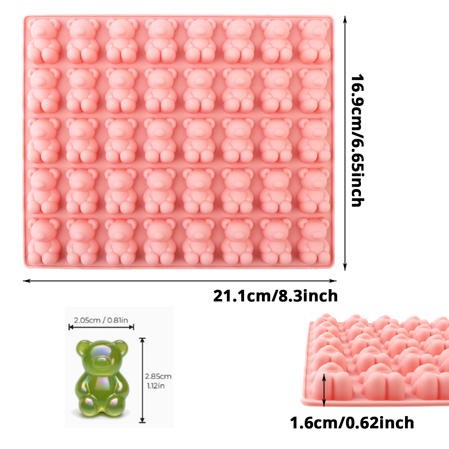 40-delige beren-vormige silico - 3D Printing Model Free recensie en prijs