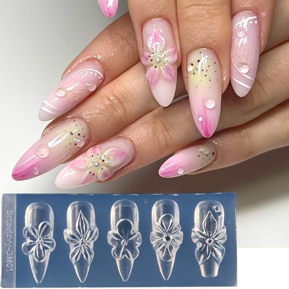 Bloemen 3D Nail Art siliconen  - 3D Printing Epoxy Resin recensie en prijs