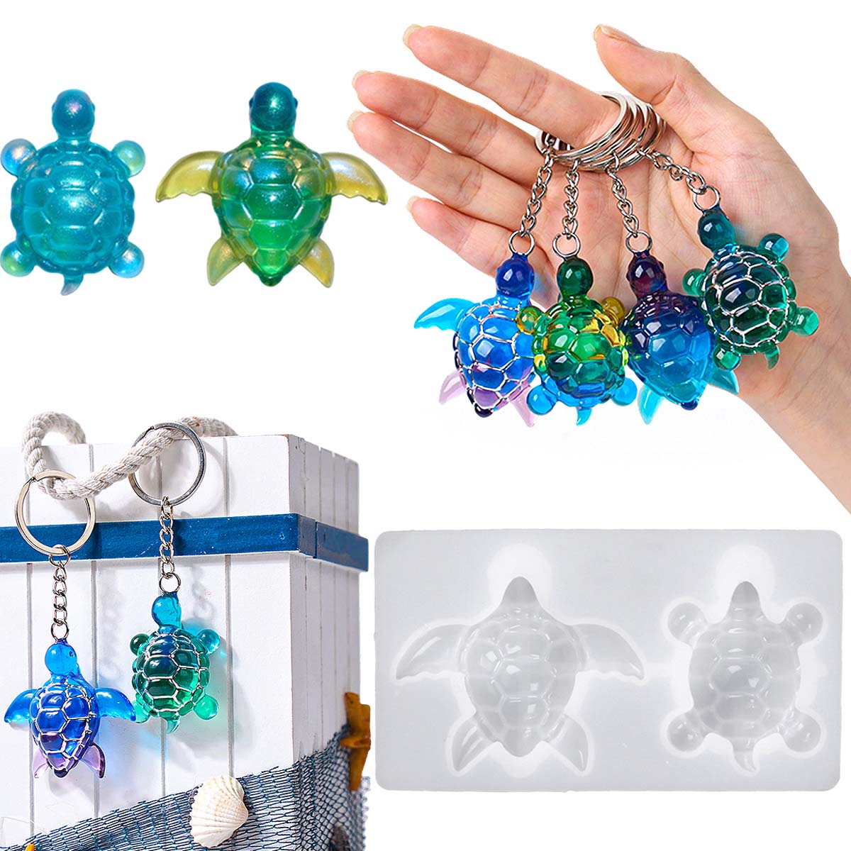 3D zeeschildpad sleutelhanger  - 3D Printing Epoxy Resin recensie en prijs